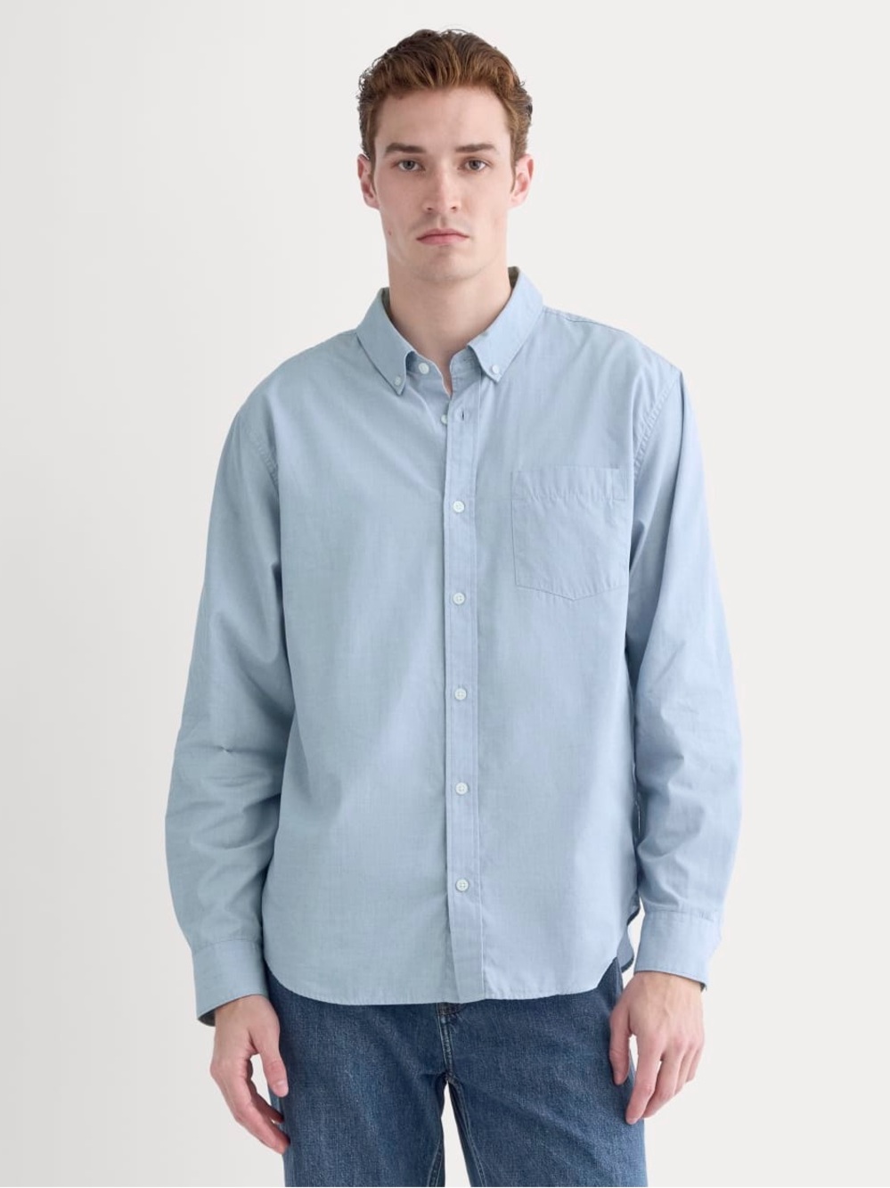 New Everlane WASHED POPLIN SHIRT Dutch Blue Size M